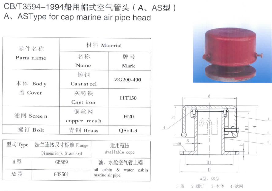 A/AS型空氣管頭